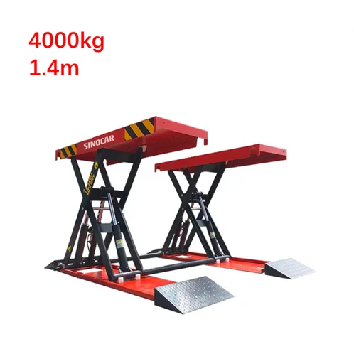 Hot selling 1.4m 4000kg Mobile Scissor car lift with 4 cylinders Movable scissor lift