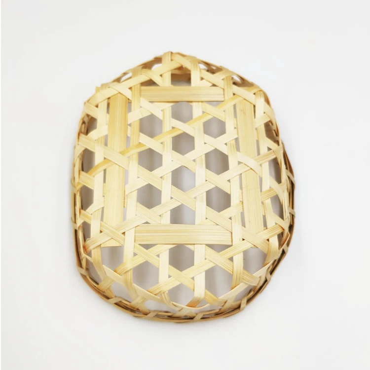 Biodegradable kitchen vegetable storage picnic round straw/wood woven bamboo hamper basket set with lid for gifts