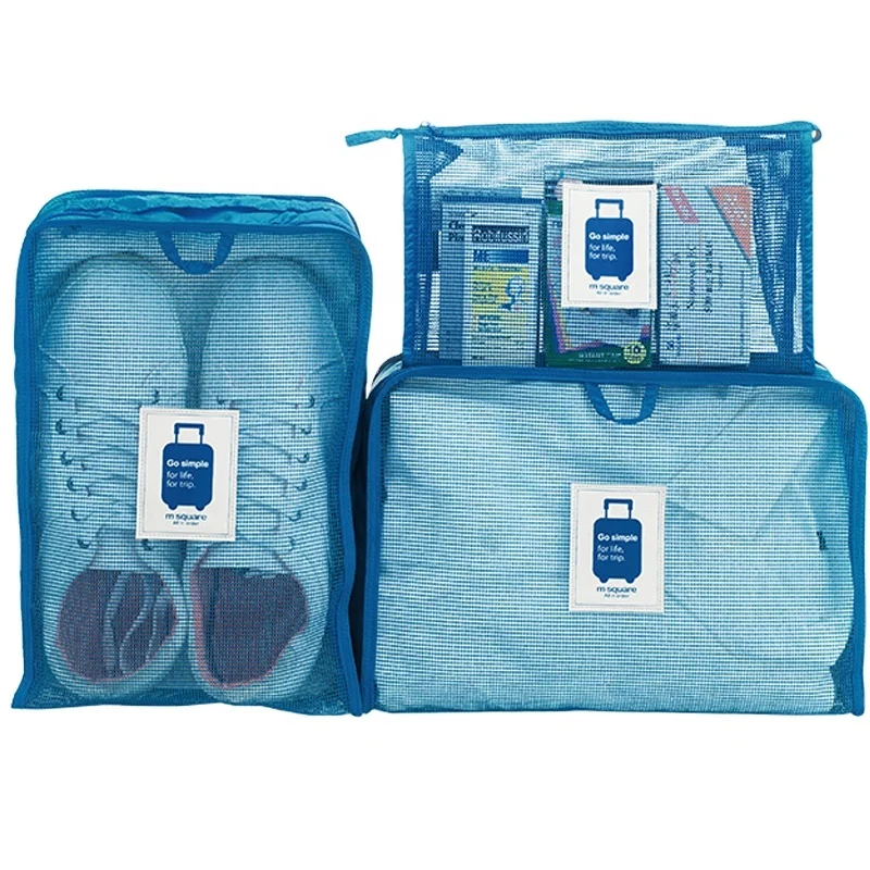 Дорожная упаковка, сетчатый органайзер для багажа на молнии, набор из 3 шт., дорожный Органайзер