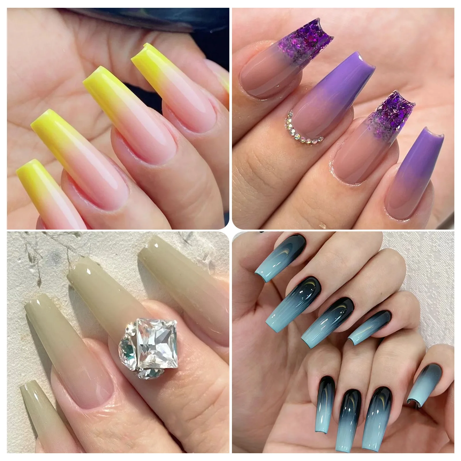 9 Colors Nail Gradient Powder Wholesale High Quality Solid Magic Mirror Powder DIY Combination Colorful Flash Powder Set