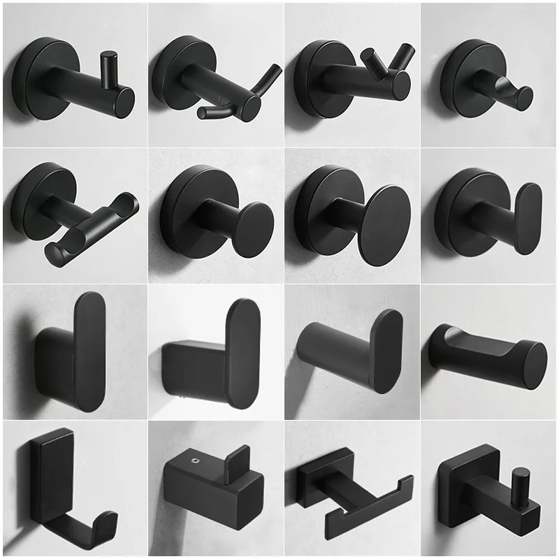 Wall-mounted bathroom hook 304 stainless steel aluminum alloy can be customized bathroom hook