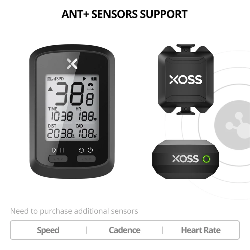 
XOSS G+ wireless GPS Road bike lcd digital cateye speedometer cycle odometer bicycle computer for mtb bike cycle 
