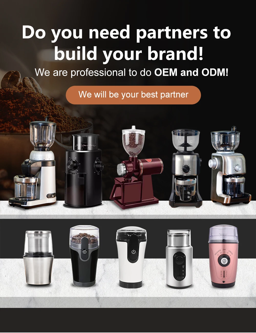 best price  electric coffee grinder machine portable multifunctional  coffee beans grinders conical burr coffee bean grinder sta