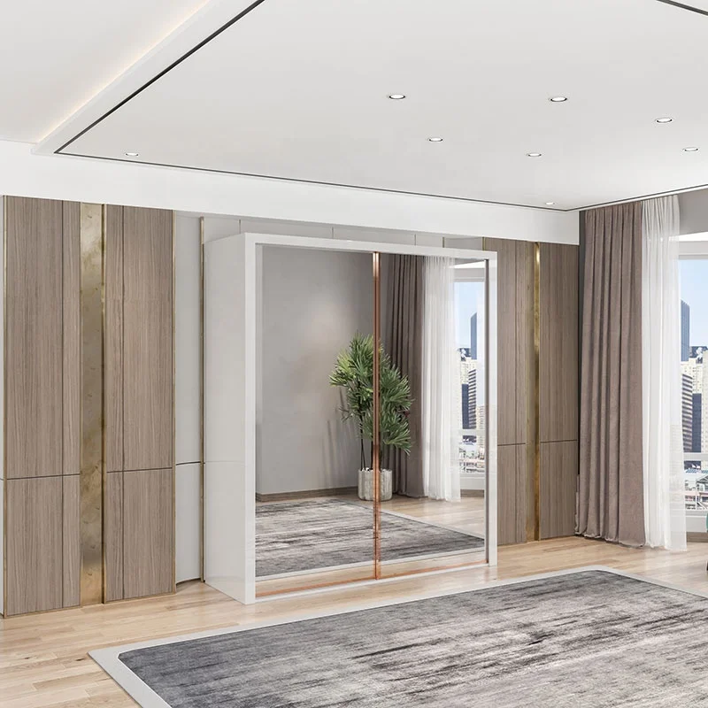 modern king size bedroom set nordic bed set furniture bedroom sliding wardrobe with mirror door white turkish bedroom full set