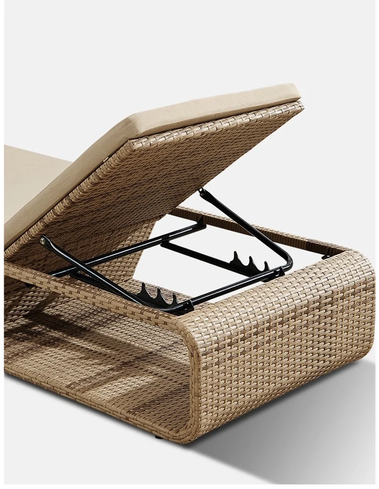 China manufacturer direct wholesale garden daybed chaise lounge outdoor beach chair