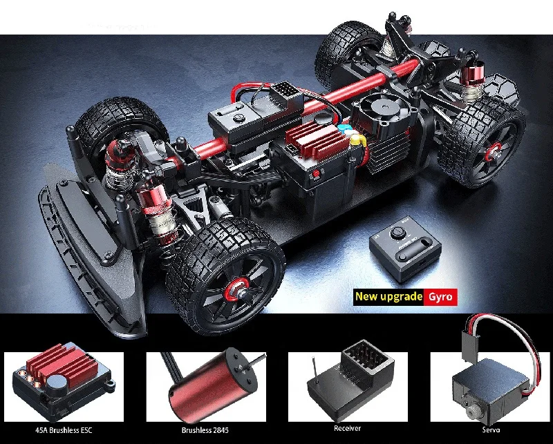 MJX Hyper Go 14301 2.4G 1/14 Rally Truck Truggy Buggy Drift Racing Alloy Metal Brushless High Speed Remote Control RC Car Model