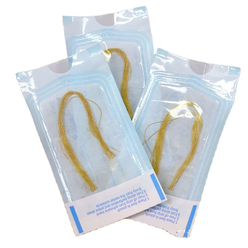 Golden Color Protein Line No Needle Magic Water Soluble Collagen Thread For V Face Lift AntiWrinkle Collagen Thread line
