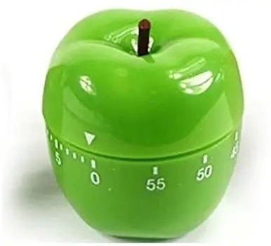 Timers 60 Minutes Mechanical  Kitchen Cooking Clock Loud Alarm Counters Manual Timer(Green Apple)