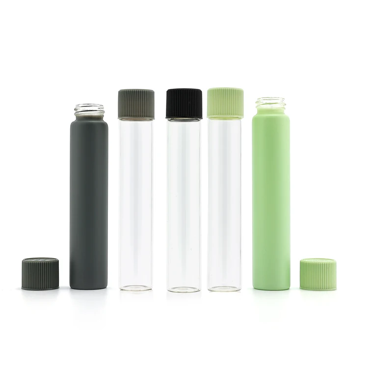 Wholesale New Design Packaging Child Proof Glass Tubes Child Resistant Glass Round Vial With Screw Top Lid