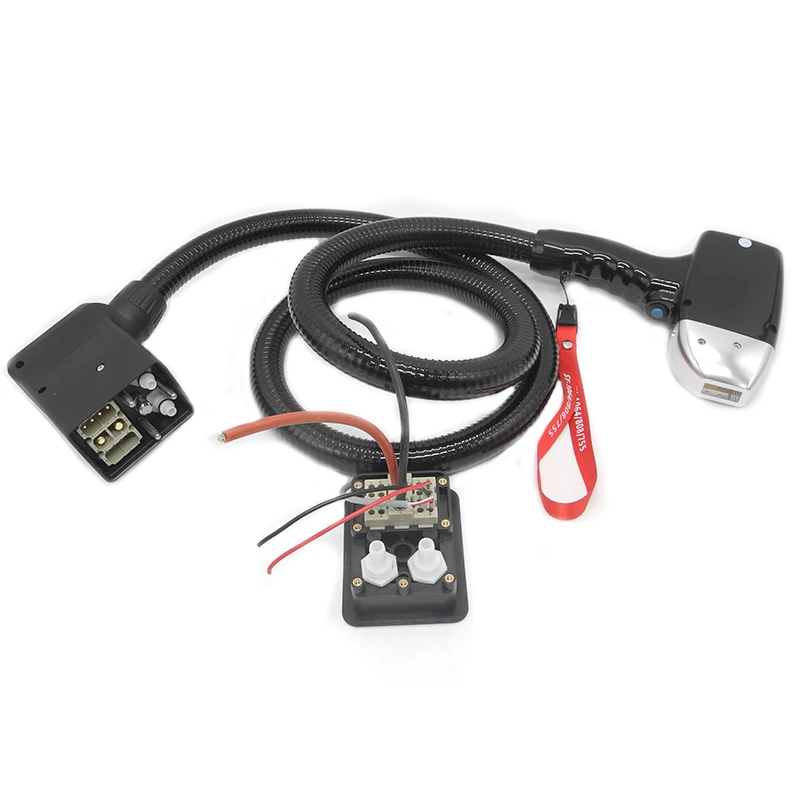 diode laser hand piece model ARM silicone hose protection cover 1064 810 780 with Black model K connector 600W 50W*12 bars=600W