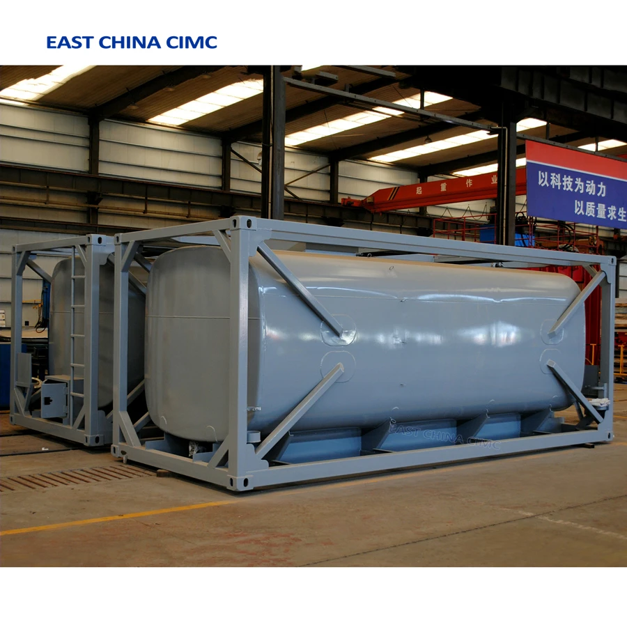 20ft 21000 liters Stainless Steel Container Tanker Used For Oil Fuel Chemicals Transport