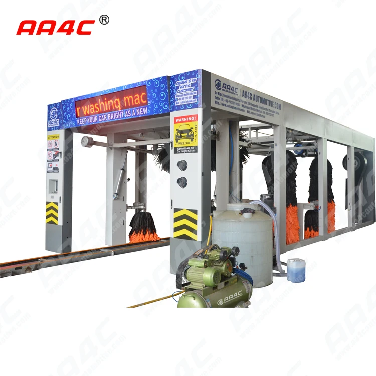 AA4C tunnel  automatical  car washing machine  9 brushes car washing machine