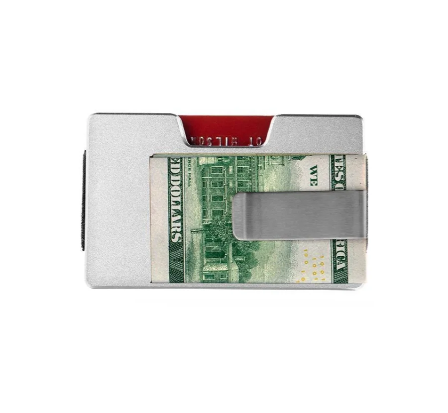 Business Metal Card Holder With RFID Blocking Function Space Grade Lightweight Matte Aluminum Non Traditional Wallet