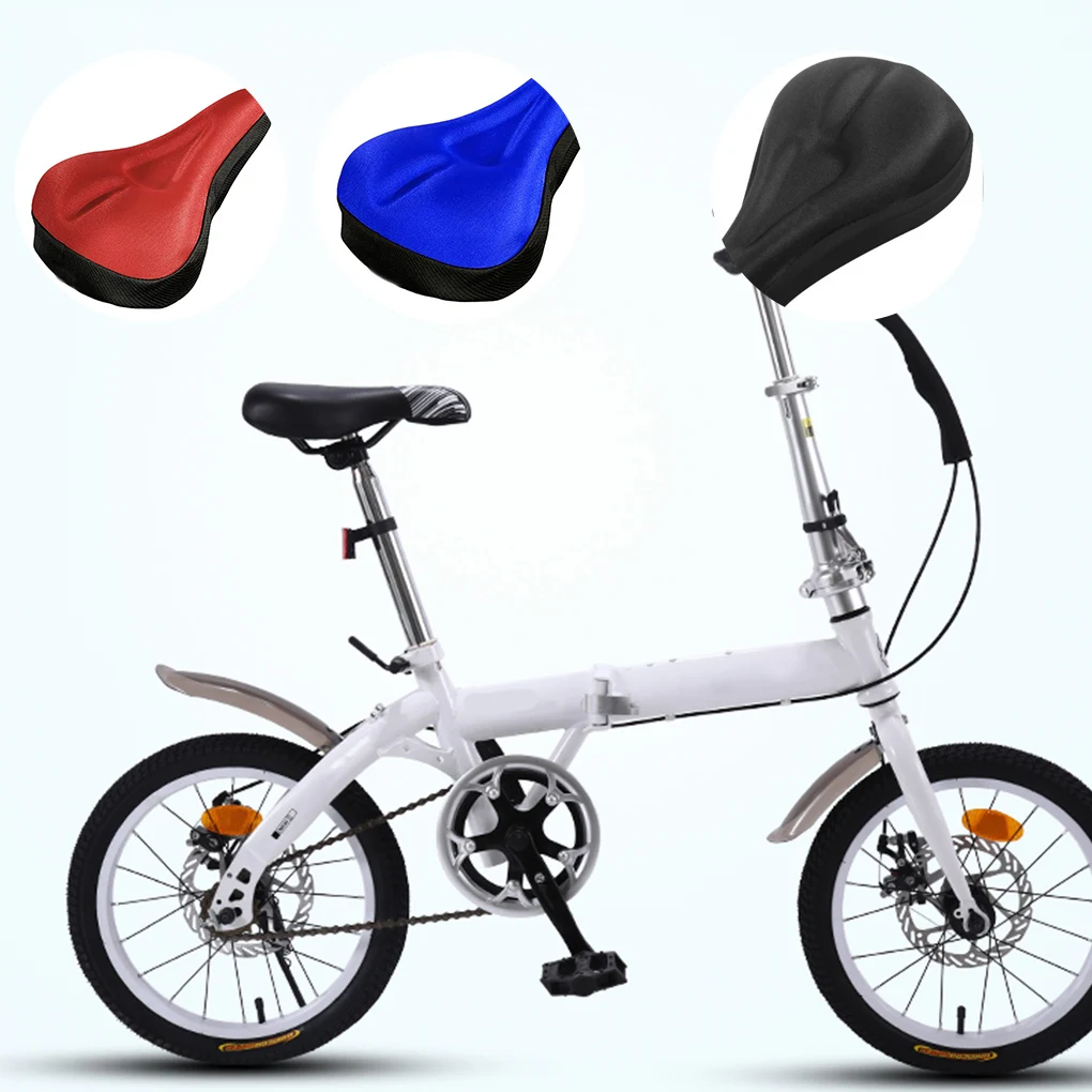 Seats GEL Silicone Sponge Bicycle 3D Soft Gel Saddle Seat Cover Cushion Pad Waterproof Universal Bike Seats Bike Accessories