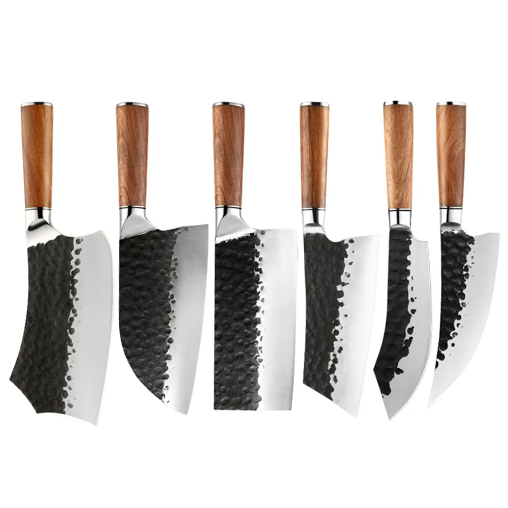 Butcher Knife Set Hand Forged Chef Boning Knife With Sheath High Carbon Steel Fish Chef Knife Set For Kitchen Camping BBQ