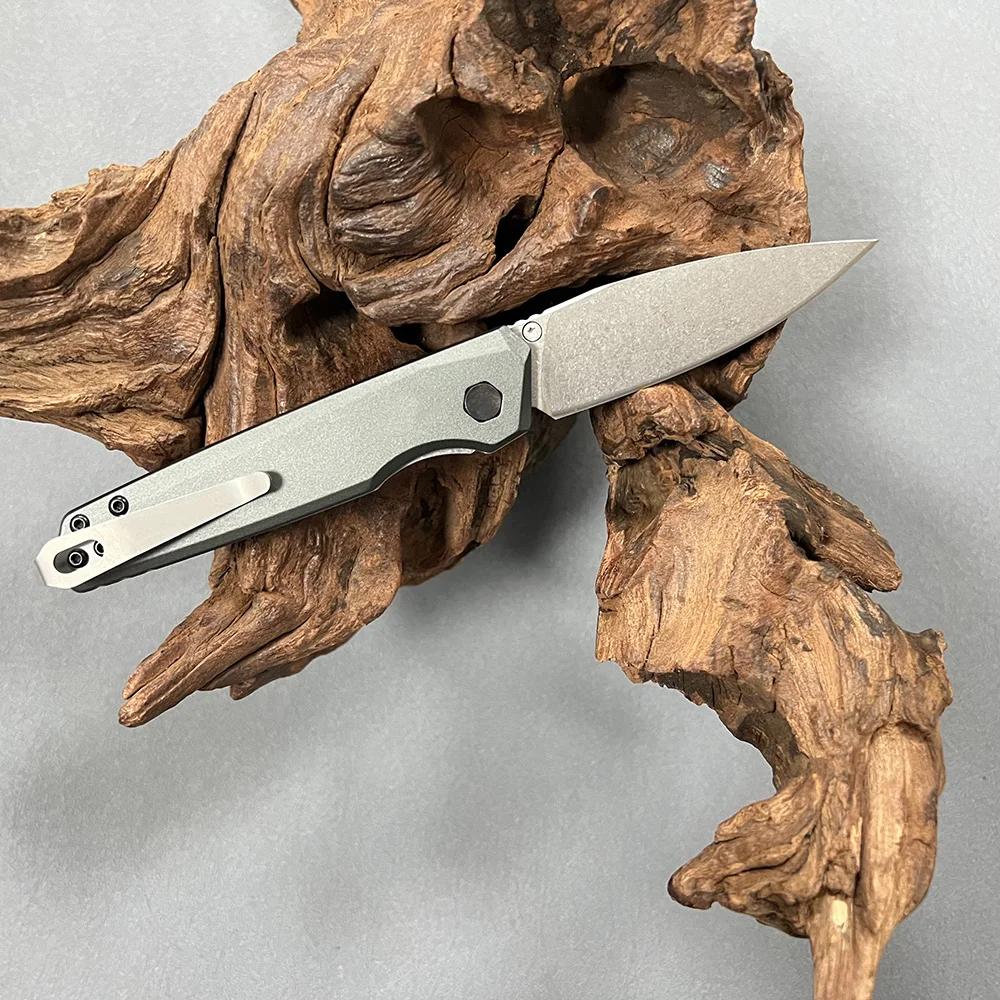 CPM-154 steel EDC pocket knife 7551 survival knife with 6061 Aviation Aluminum Handle lightweight folding knife
