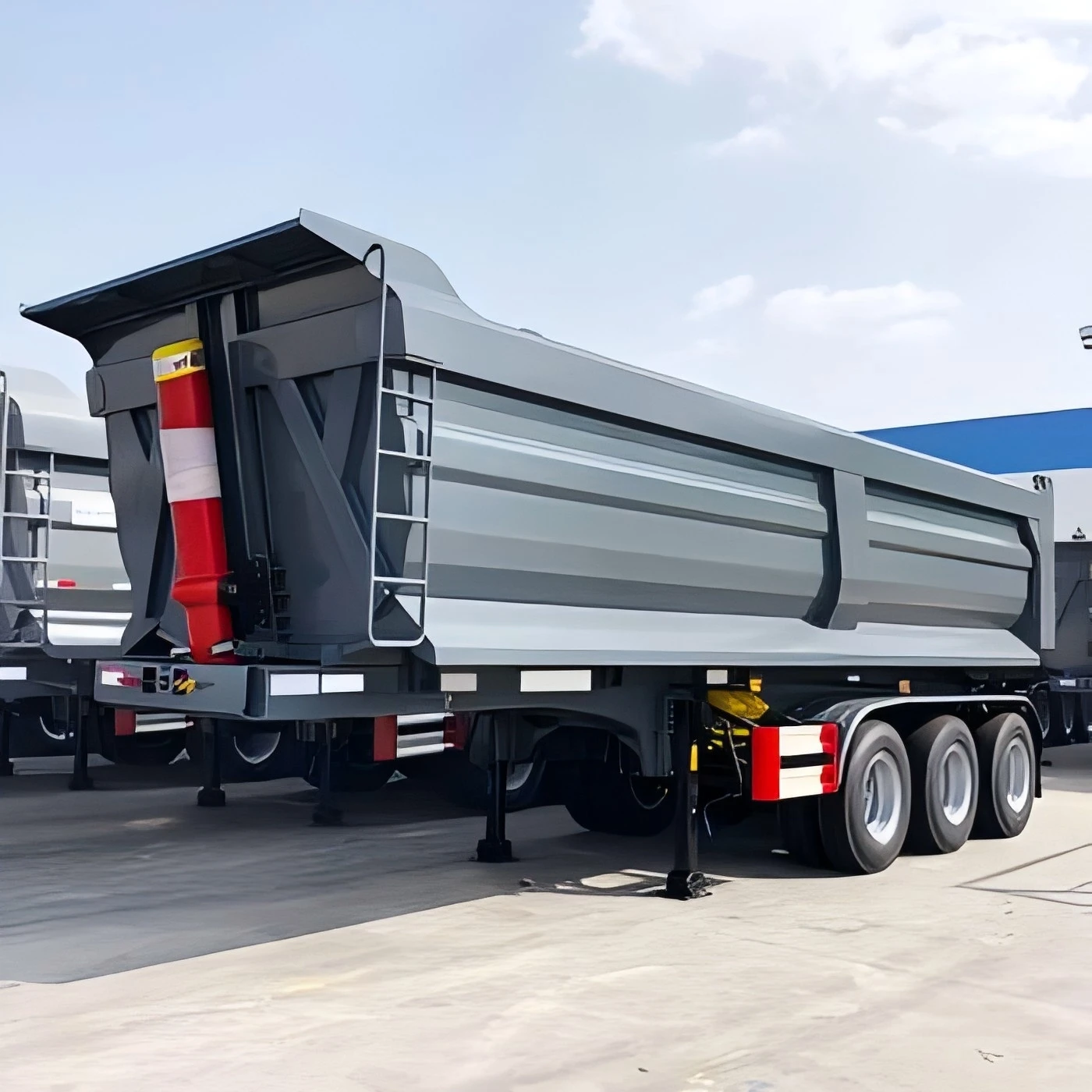 CIMC HIgh quality steel 3 or 4 axle strong enough for heavy cargos 100 tons capacity dump semi-trailer
