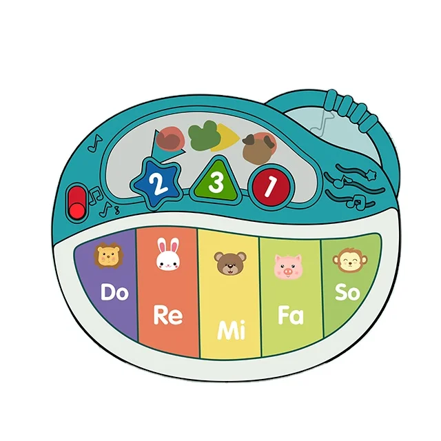 Wholesale Musical Instruments Learning Toys 5 keys Keyboard Music Toys for Kids Babies