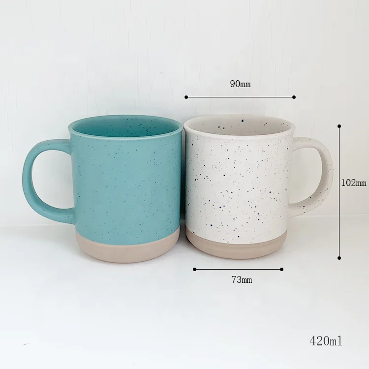 Customizable Logo Glaze Personalize Mug 330ml  Unglazed Base Ceramic Printed Mug with Raindrop Design