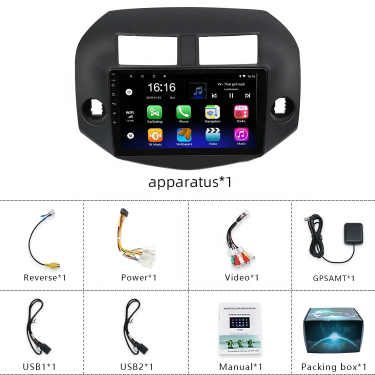 Gps Navigation Car Dvd Video Player Head Unit Multimedia Audio Stereo System Autoradio Android Radio For Toyota Rav4 2006-2012