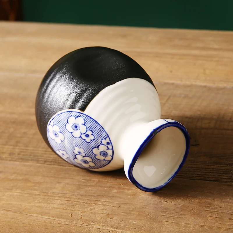 WEIYE Japanese Sake Serving Set Household Wine One Pot Sake Set Retro Ceramic Pottery Sake Wine