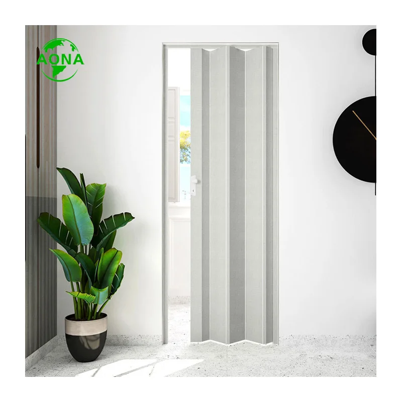 PVC/Aluminum Accordion Folding Sliding Interior Doors For Houses