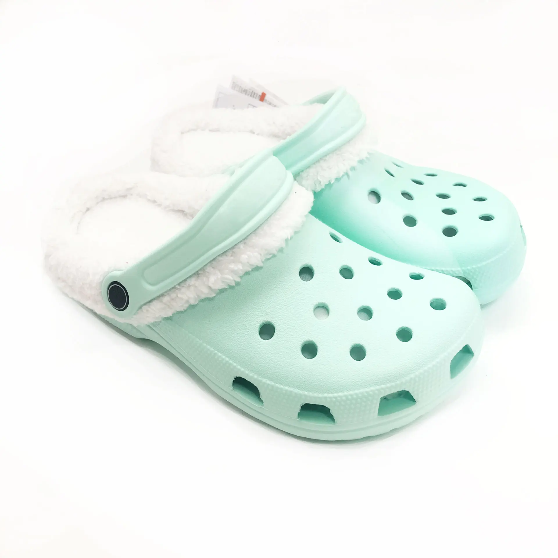 Меховая обувь, оптовая продажа, женские сандалии с логотипом под заказ, Женская садовая теплая меховая обувь, женская зимняя обувь с мехом