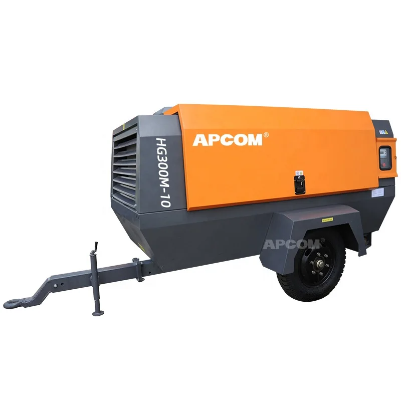  10bar 84kw 110HP портативный винтовой воздушный компрессор на дизельном 300cfm
