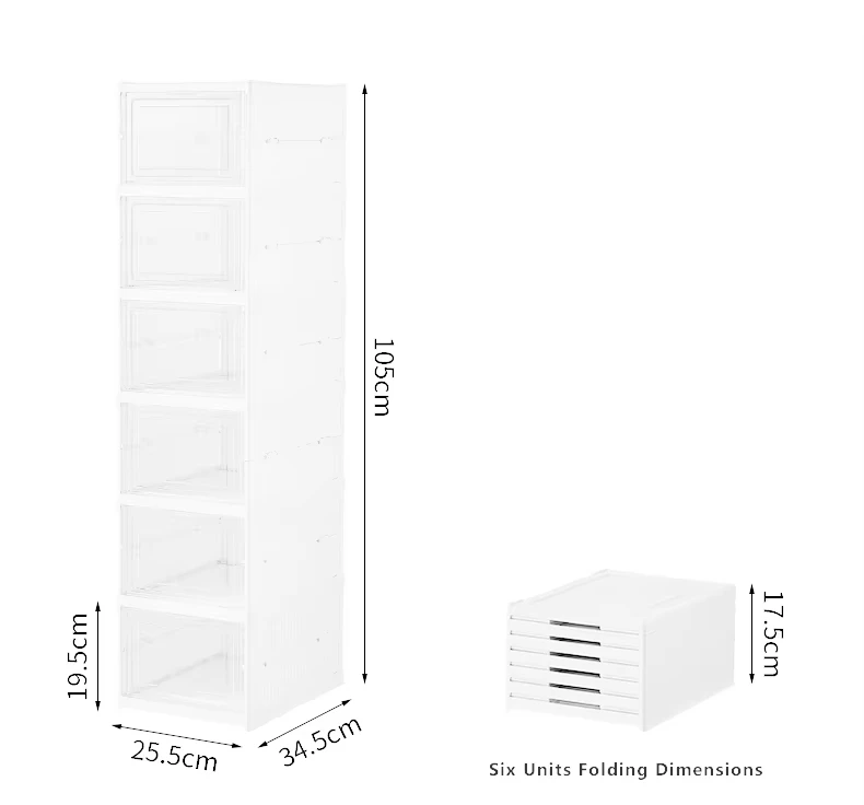 Classified Plastic Shoe Rack Cabinet Stackable Clear Sneaker Box Collapsible High Quality Creative Shoe Box