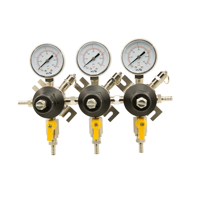 3-product Plug +fitting Beer Dispensing Equipment Secondary Co2 Beer Regulator