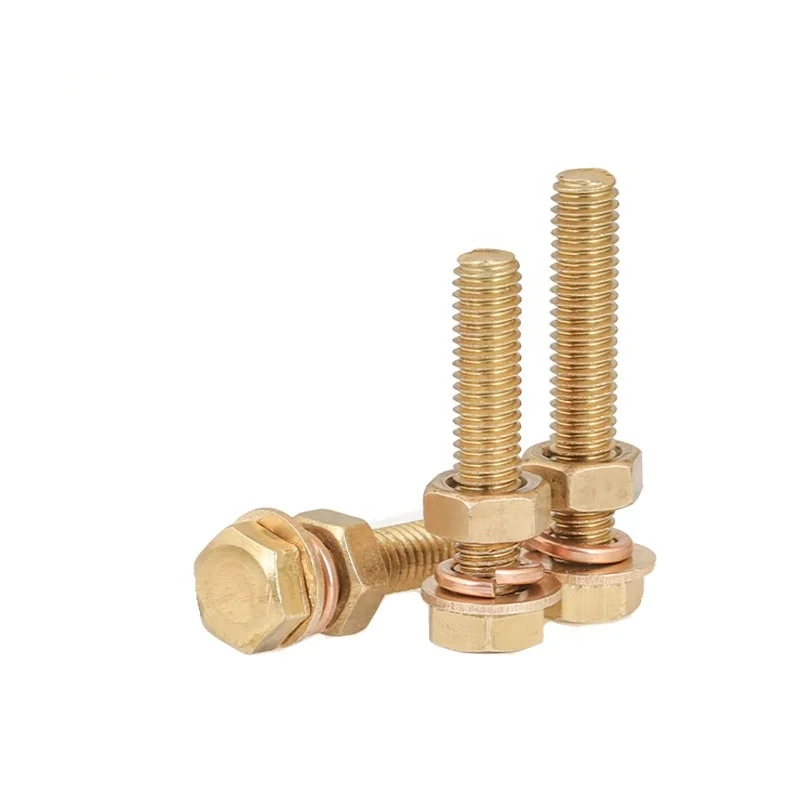 Technology china wholesale brass door bolt with washer m4
