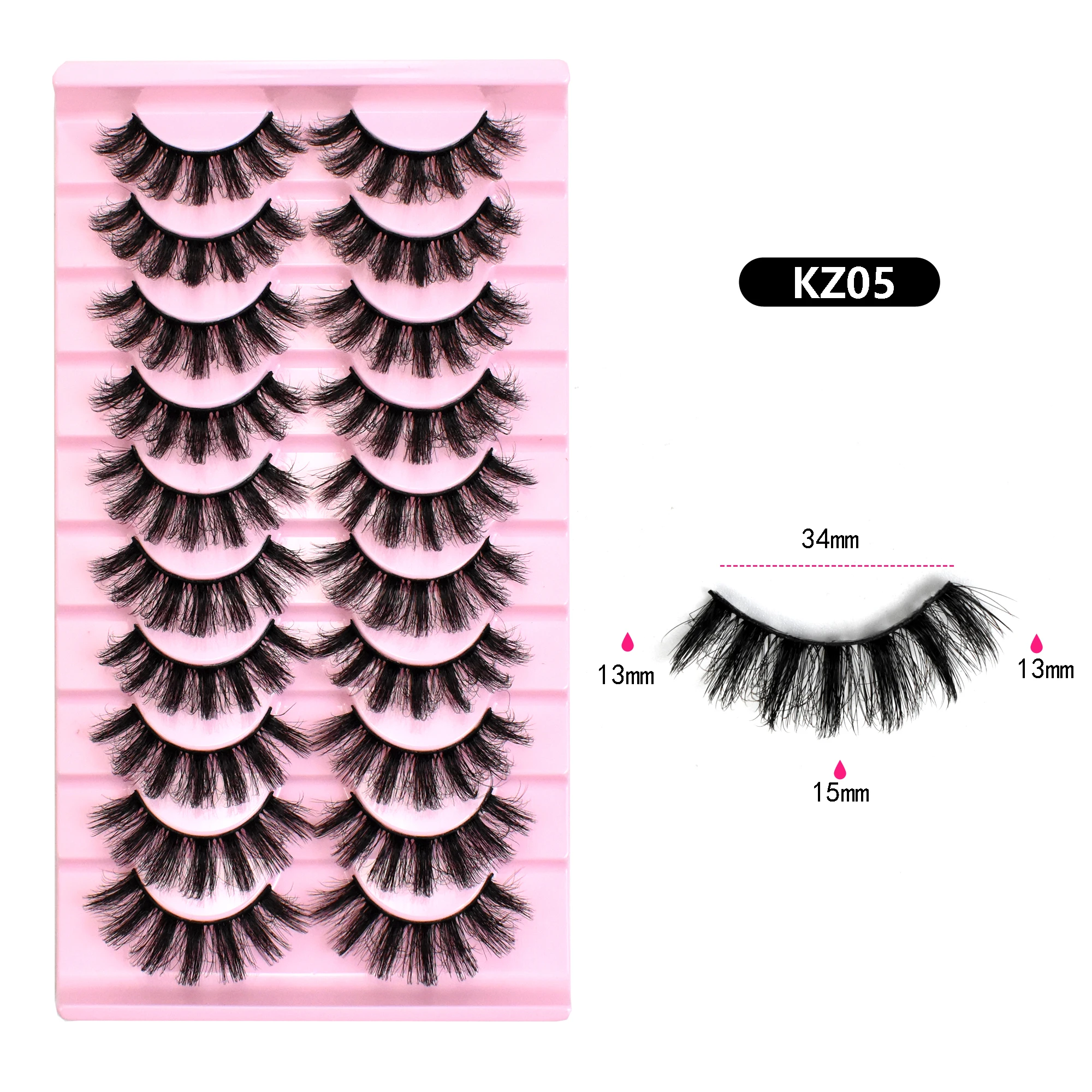 Full Fluffy faux Mink Lashes Wholesale 15mm with Custom Package Handmade Eyelashes full Strip Russian C Curl Lashes
