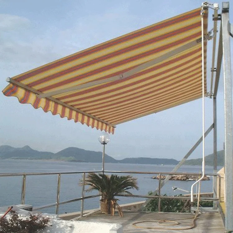 Aluminum retractable fabric awnings outdoor sun shade canopy
