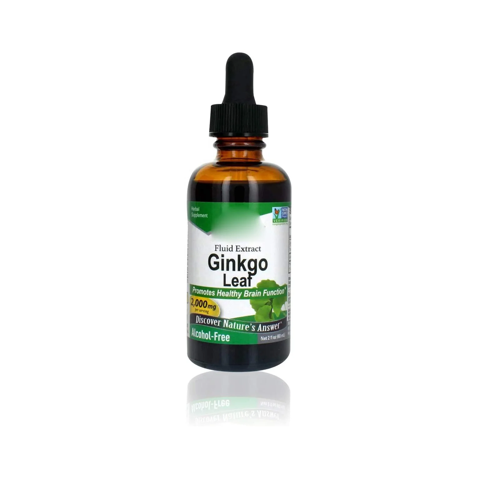 wholesale OEM/ODM Ginkgo Leaf Extract Stimulates Healthy Memory Mood & Concentration 2oz