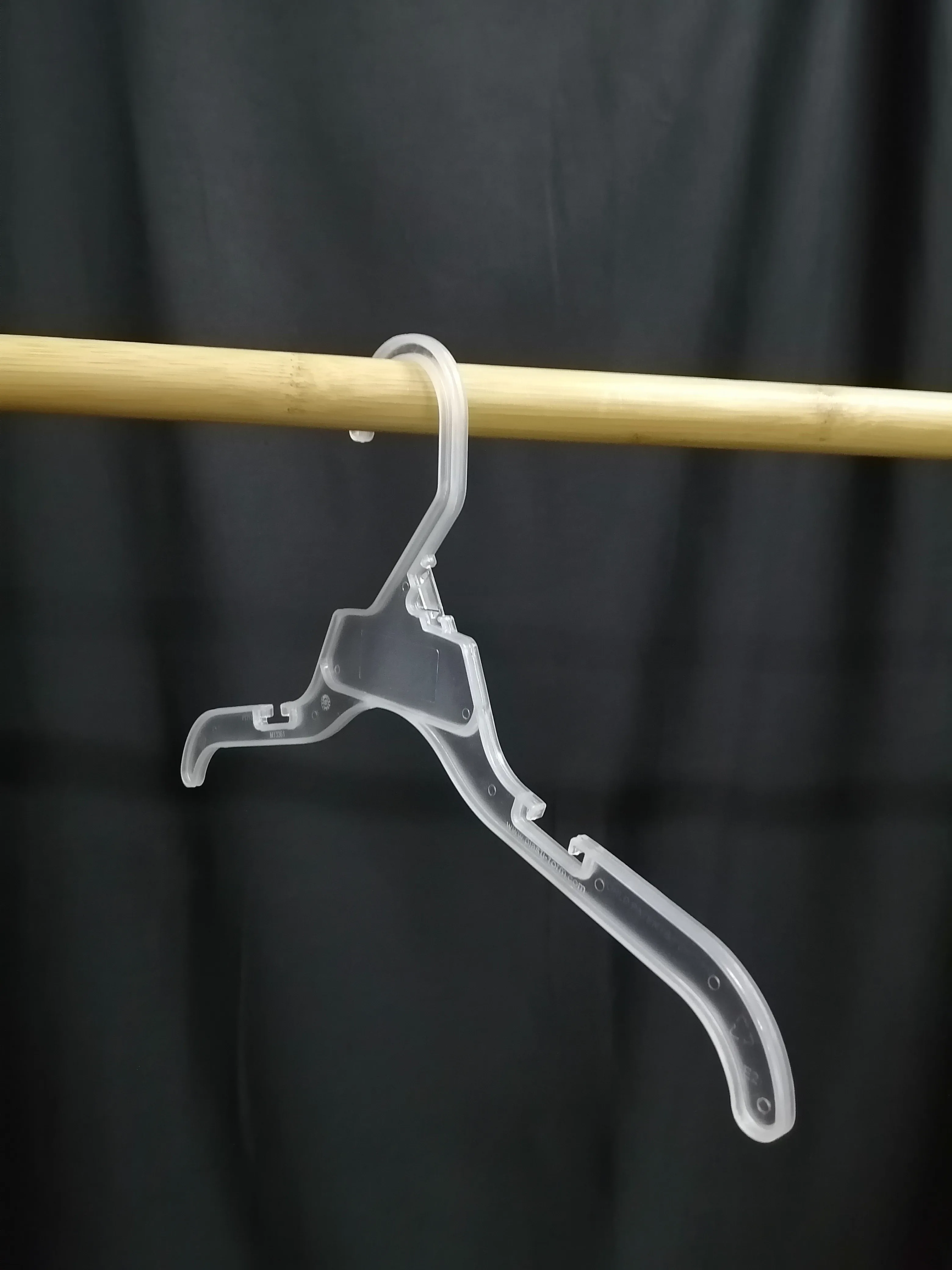 12inch 496 Wholesale Custom Transparent Plastic Hanger Baby Cheap Clothes Hanger Children Clothing Hanger