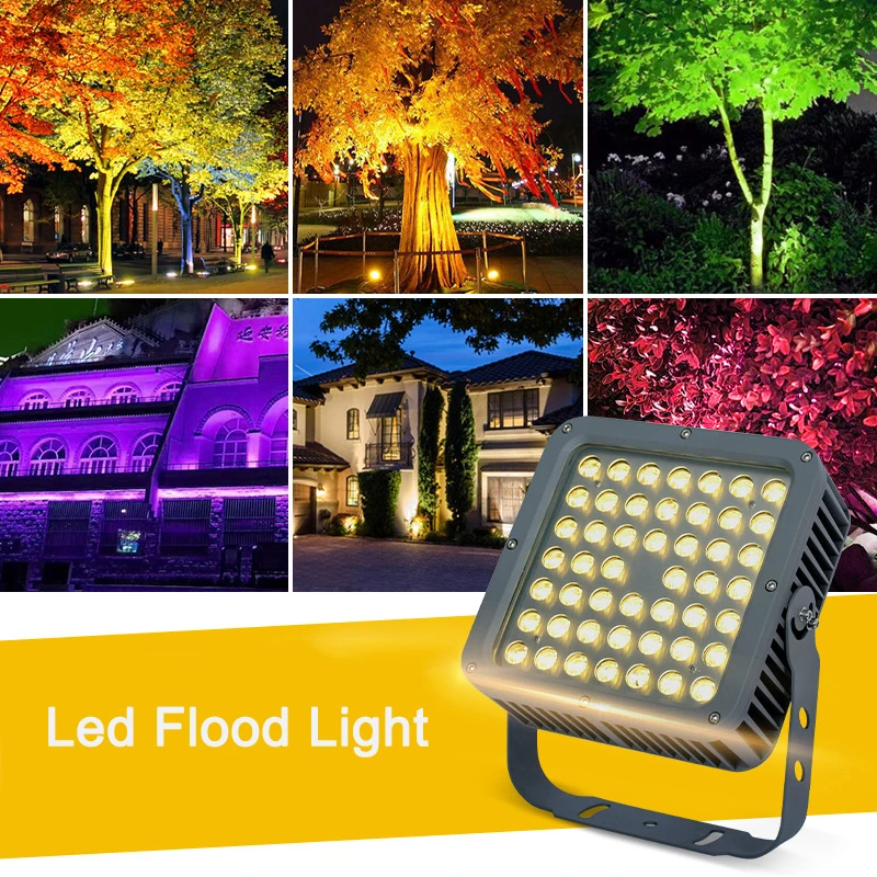 high quality IP65 flood led light  flood lamp landscape spotlight garden multi color led floodlight fixture square projectors le