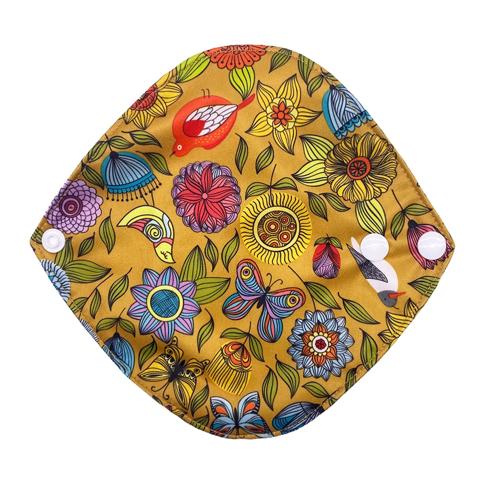 
Available different prints washable and reusable super absorbent 18*18cm sanitary pad for women 