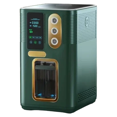 PEM Tech 3000ml H2 Inhaler Gas Generator Hydrogen Inhalation Machine Green Color Hydrogen Molleculaire Inhalation Generator