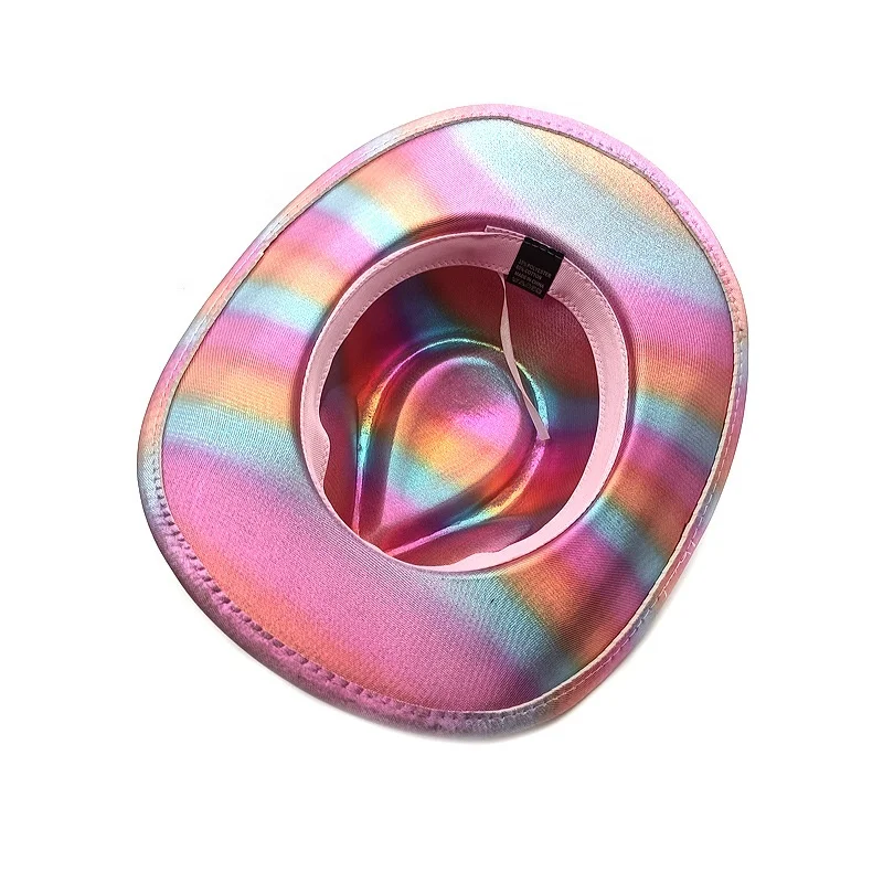 New Rainbow Striped Cowgirl Hat Colorful Western Men Women Party Carnival Decorated Holiday Halloween Cowboy Hats