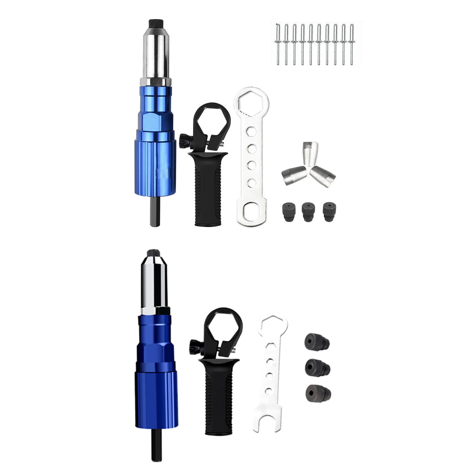 
Electric Rivet Gun with Non-slip Handle Riveter Tool Kit 
