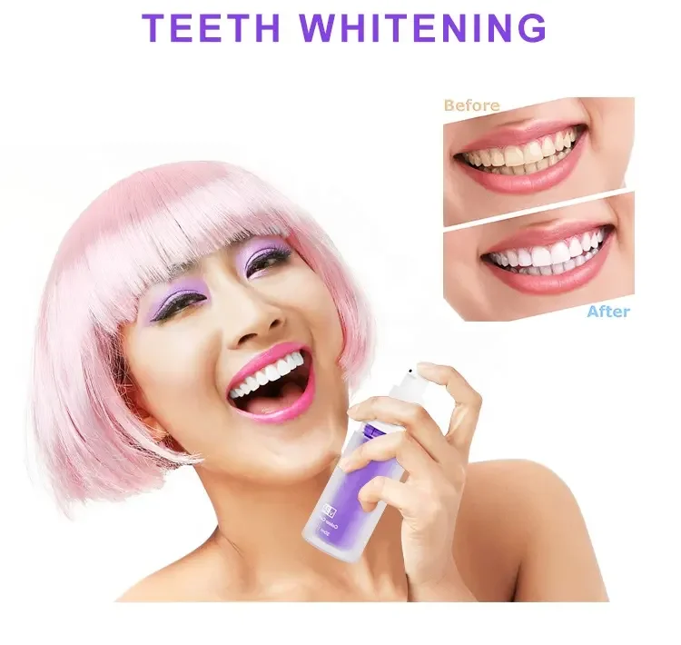 Cheap Wholesale V34 Colour Corrector 30ml Purple Teeth Whitening Toothpaste Private Label