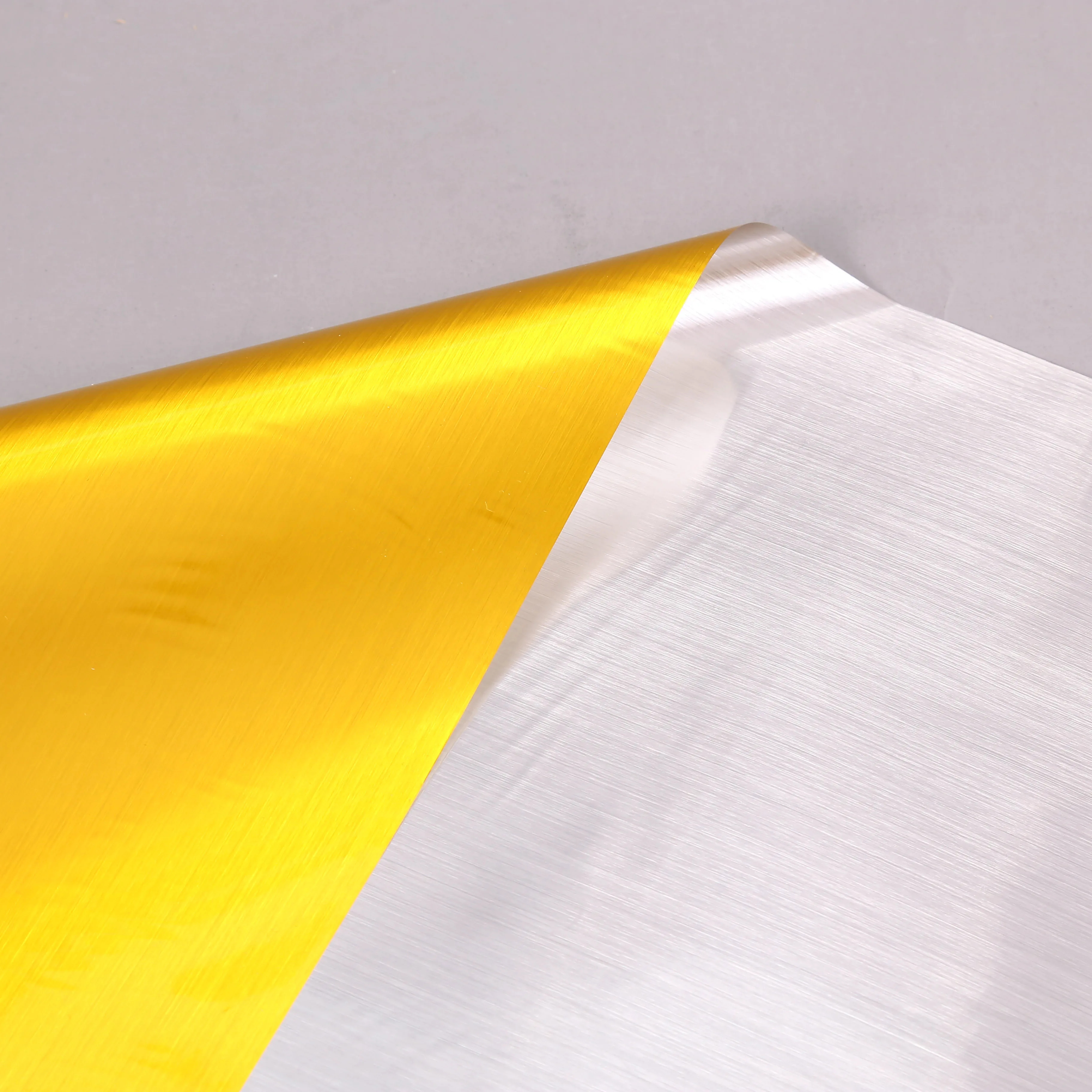 Silver or Gold brushed aluminum metallized PET film for refrigerator doors