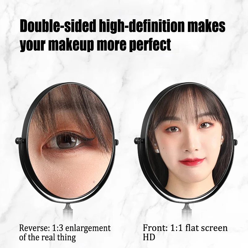 2023 New Wall mounted makeup mirror 360 degree rotate black Bathroom accessories mirror living room furniture mirrors