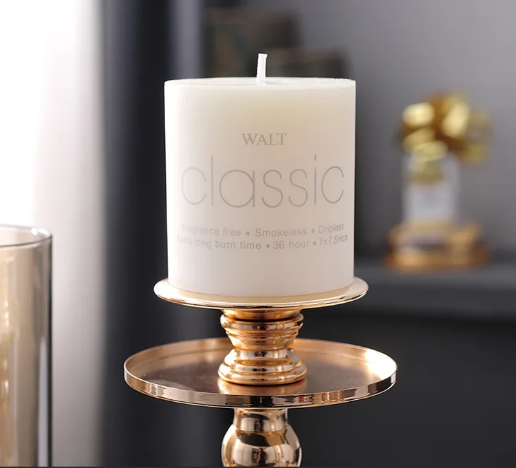 Light Luxury Gold Candle Holders Retro Glass Candlestick For Wedding Home Decor