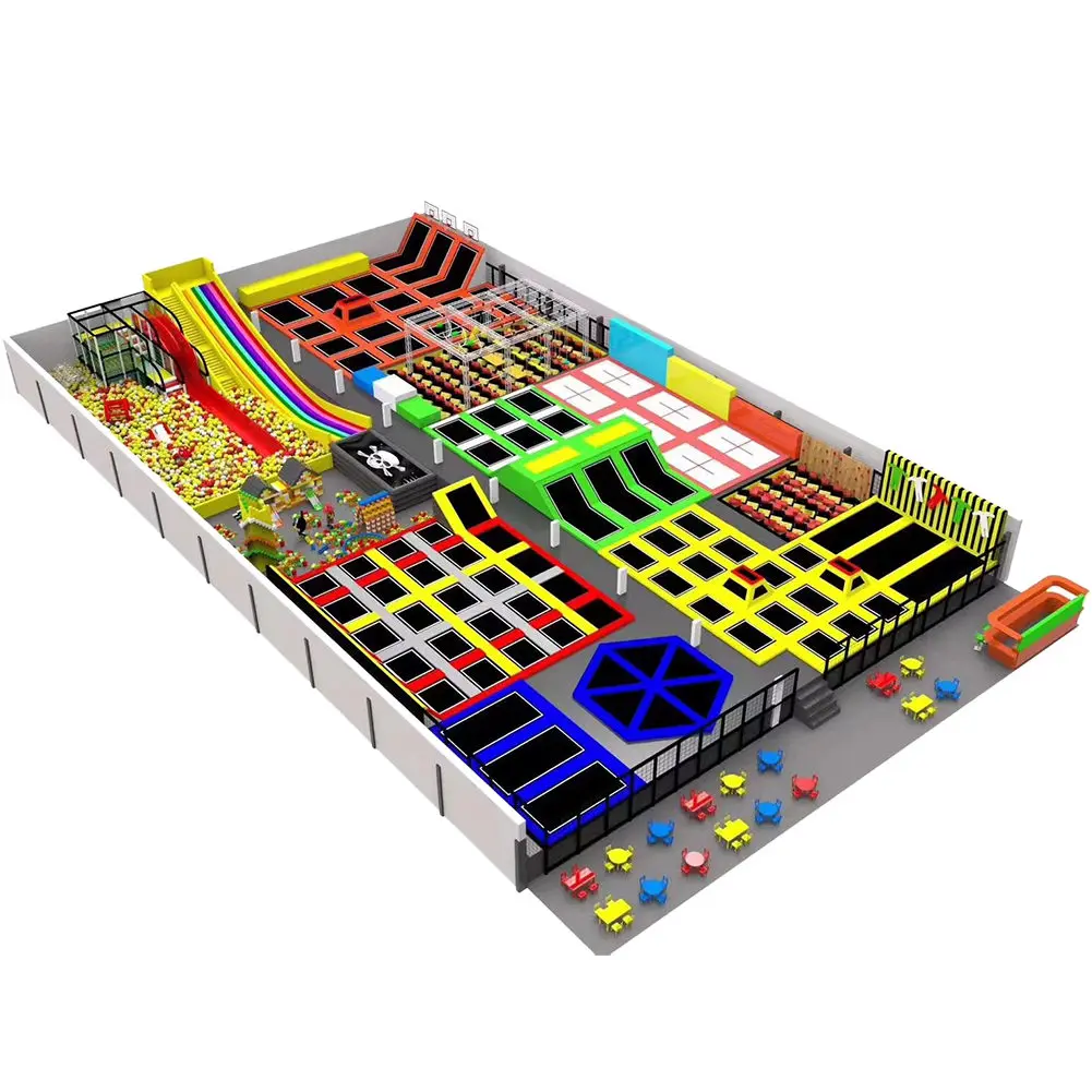 Commercial Free Jumping Indoor Big Trampoline Park Indoor Safety Children Adult Trampoline for Sale