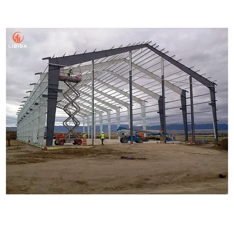 Energy saving high load customized steel structure prefabricated factory workshop & plants swith solar panels