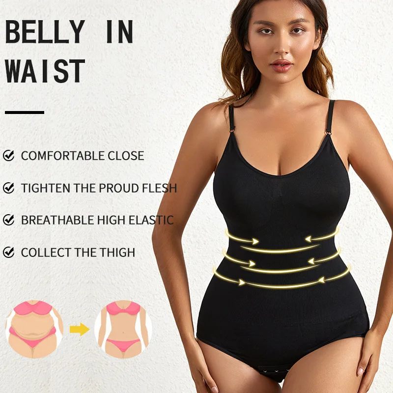 Hot Sale One Piece Body Shaper For Women Seamless Shapewear Bodysuit Tummy Control Butt Lifter Belly Underwear Fajas