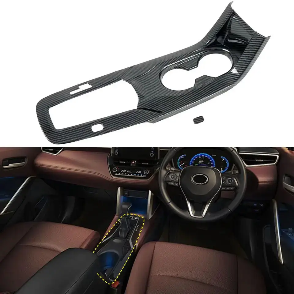 For Toyota Corolla Cross 2020 2021 Central Control Panel Cover Gear Shift Cup Holder Trim Decor Frame Accessories