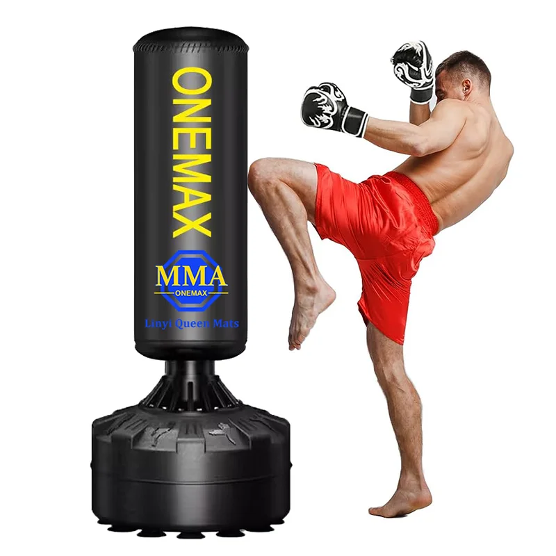 MMA ONEMAX свободно стоящая Тяжелая боксерская груши из искусственной кожи с логотипом на заказ для бокса тхэквондо Муай Тай оборудование упражнений 2023