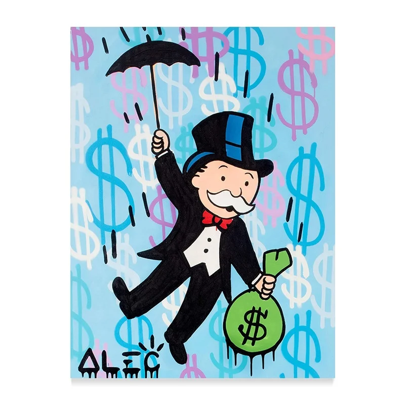 Modern Pop Art canvas Oil Painting Hand made wall pictures money art fantasy Decor for living room shop hotels from Dafen